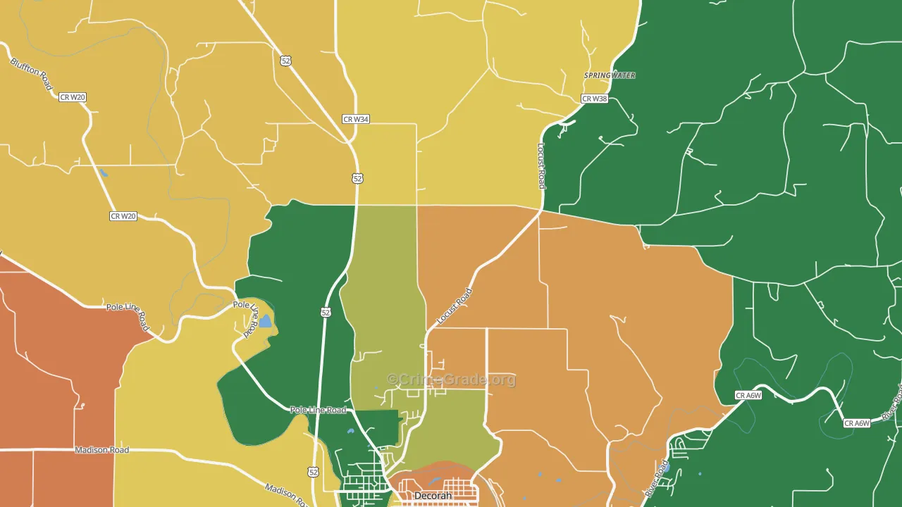 Quandahl, IA Map of Murder Rates