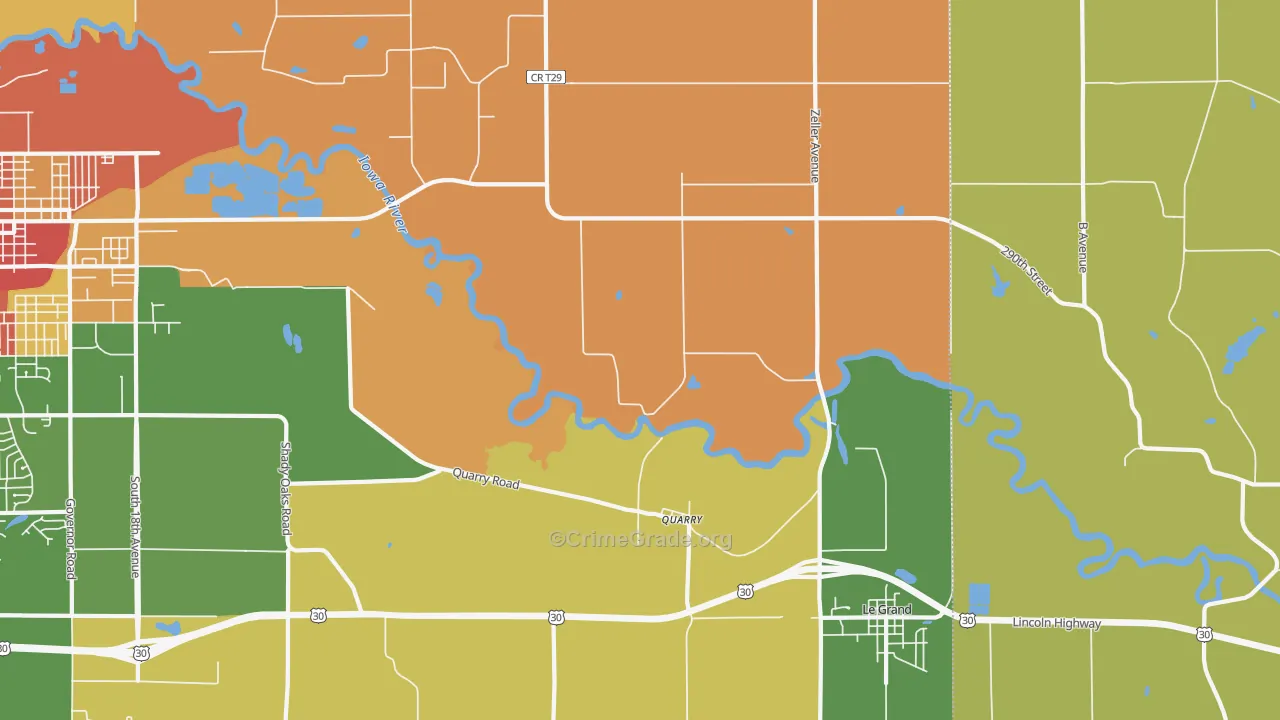Quarry, IA Map of Murder Rates