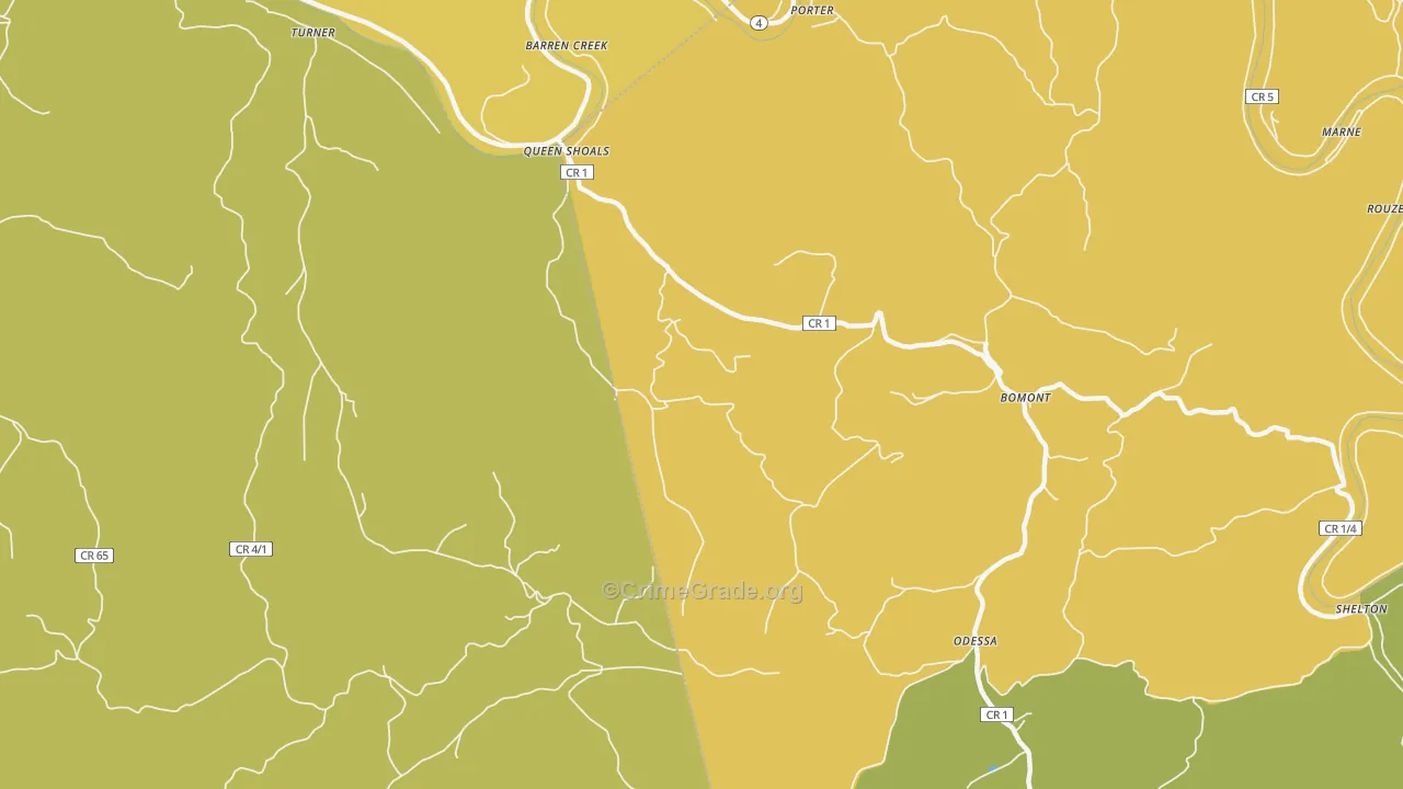 Queen Shoals, WV Map of Murder Rates