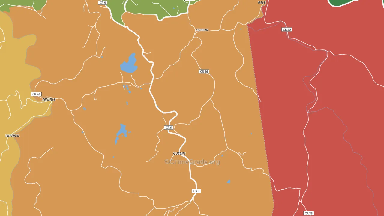 Queens, WV Map of Murder Rates