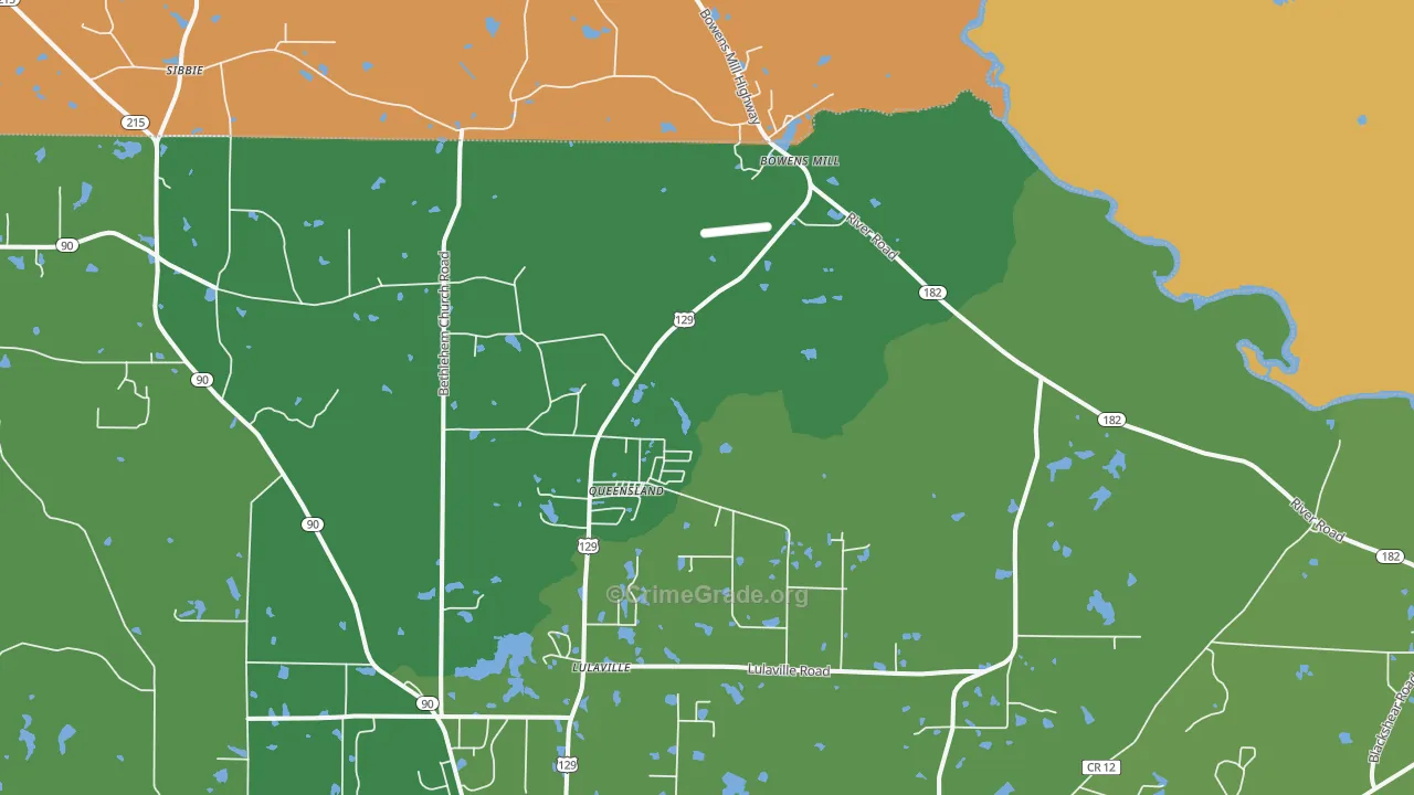 Queensland, GA Map of Murder Rates