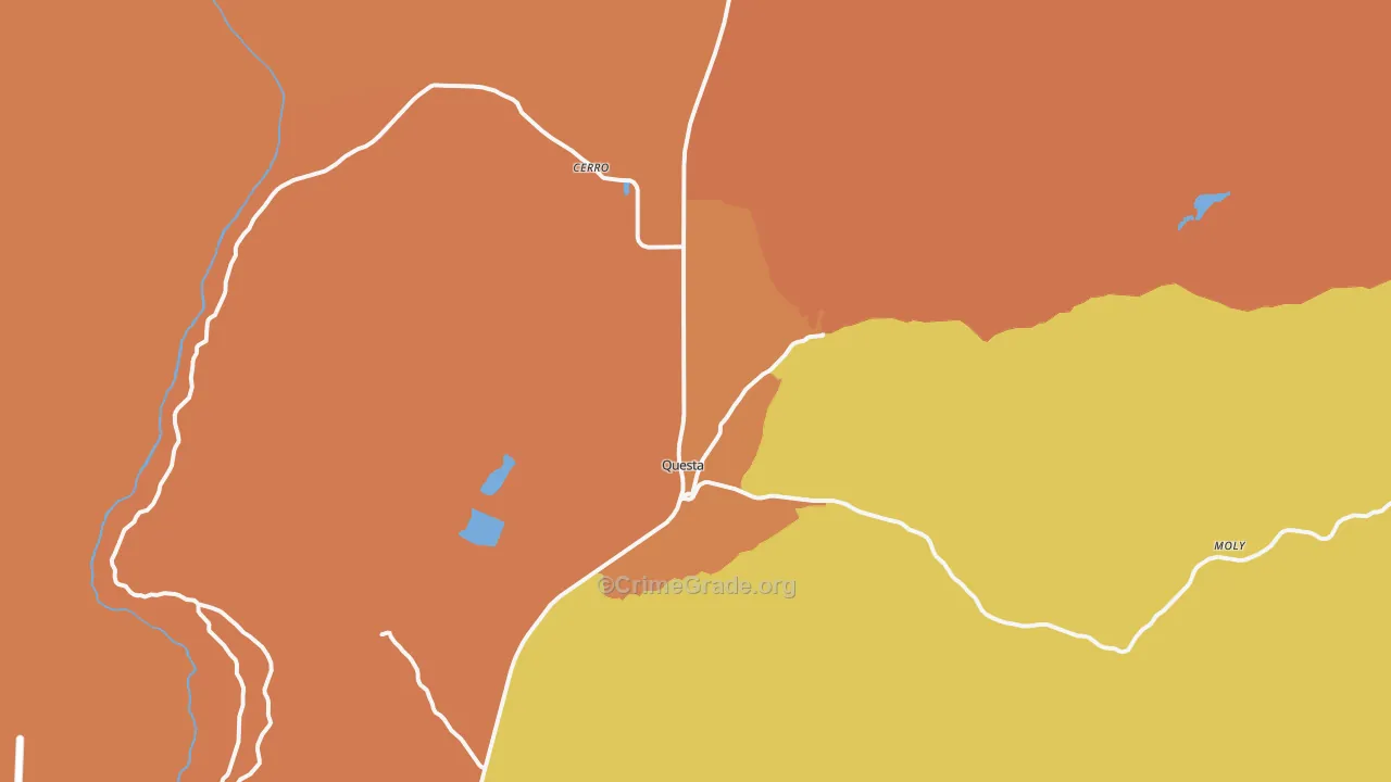 Questa, NM Map of Murder Rates