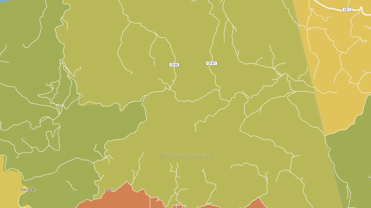 Quick, WV Map of Murder Rates