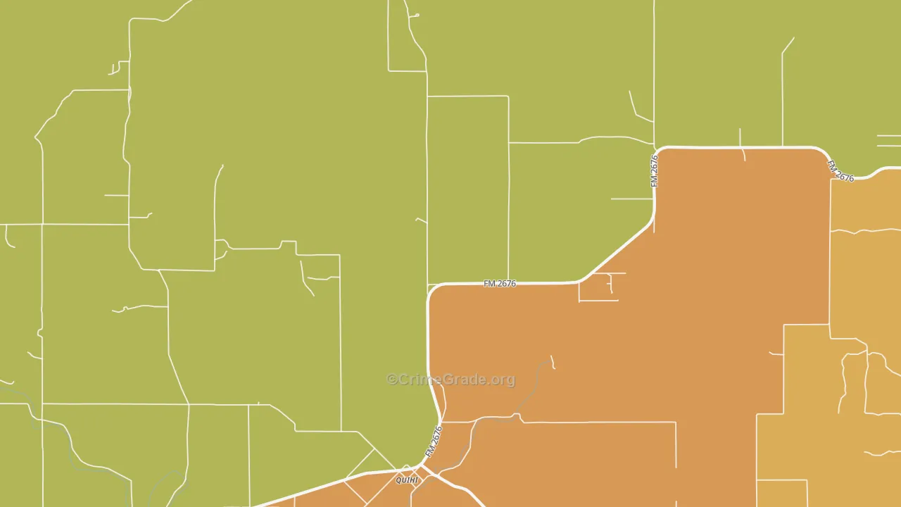 Quihi, TX Map of Murder Rates