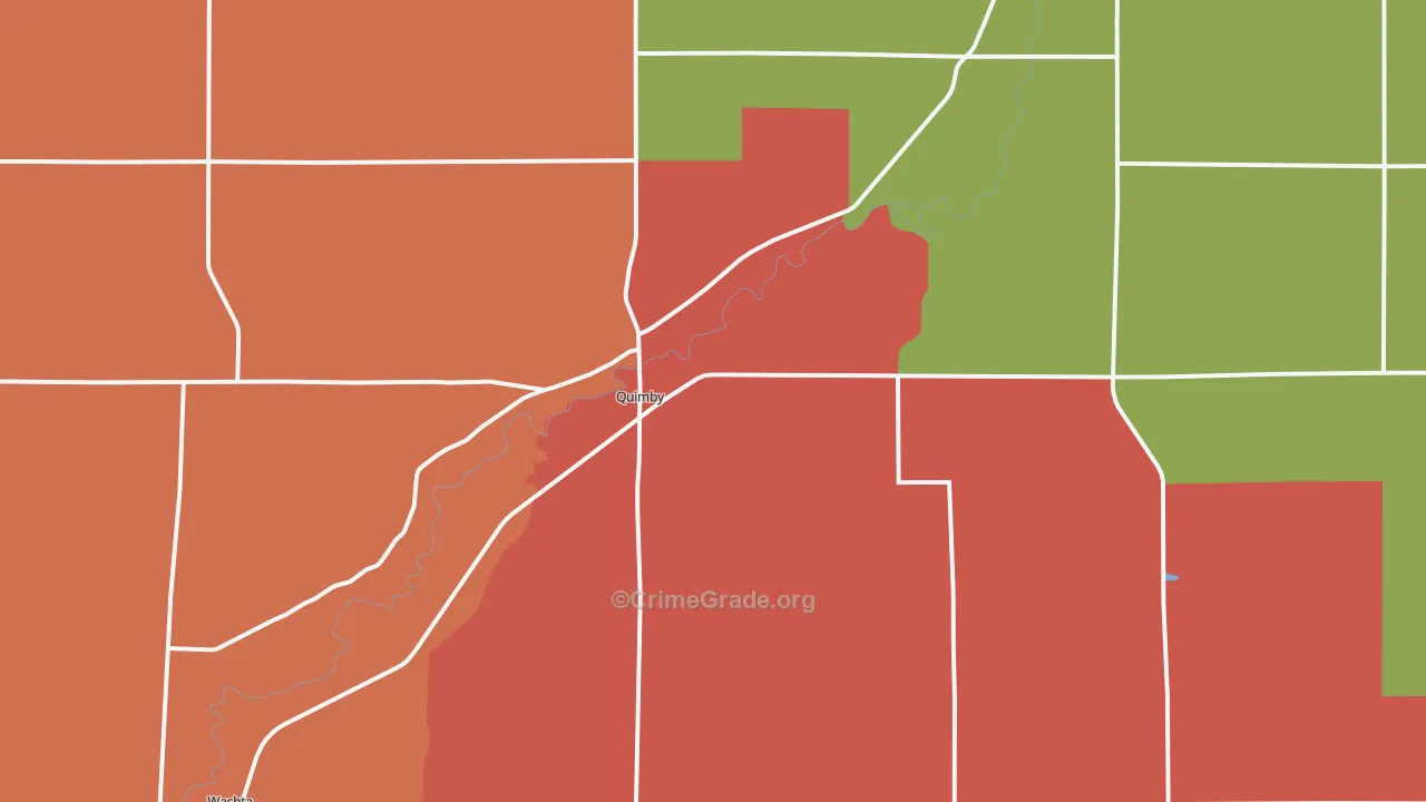 Quimby, IA Map of Murder Rates