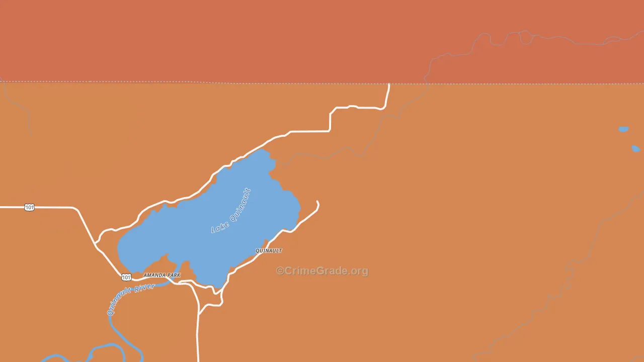 Quinault, WA Map of Murder Rates