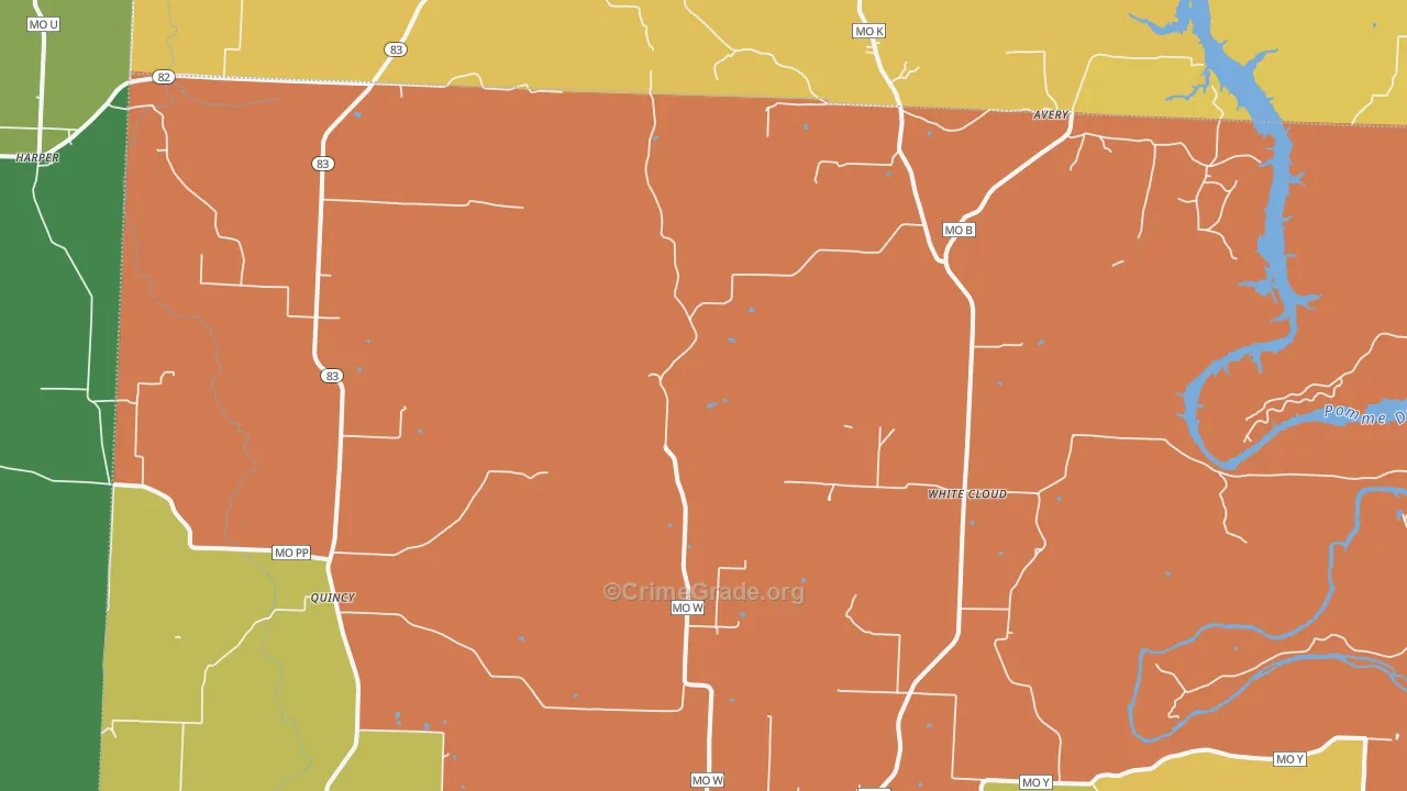Quincy, MO Map of Murder Rates