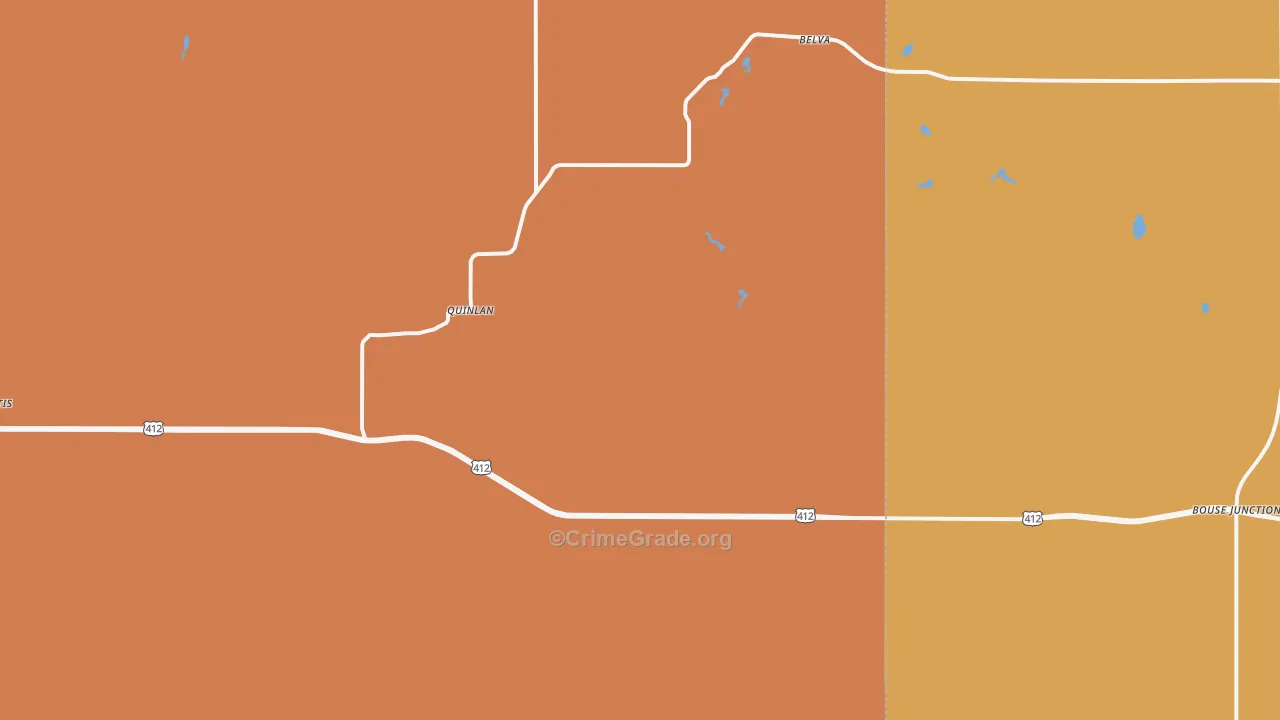 Quinlan, OK Map of Murder Rates