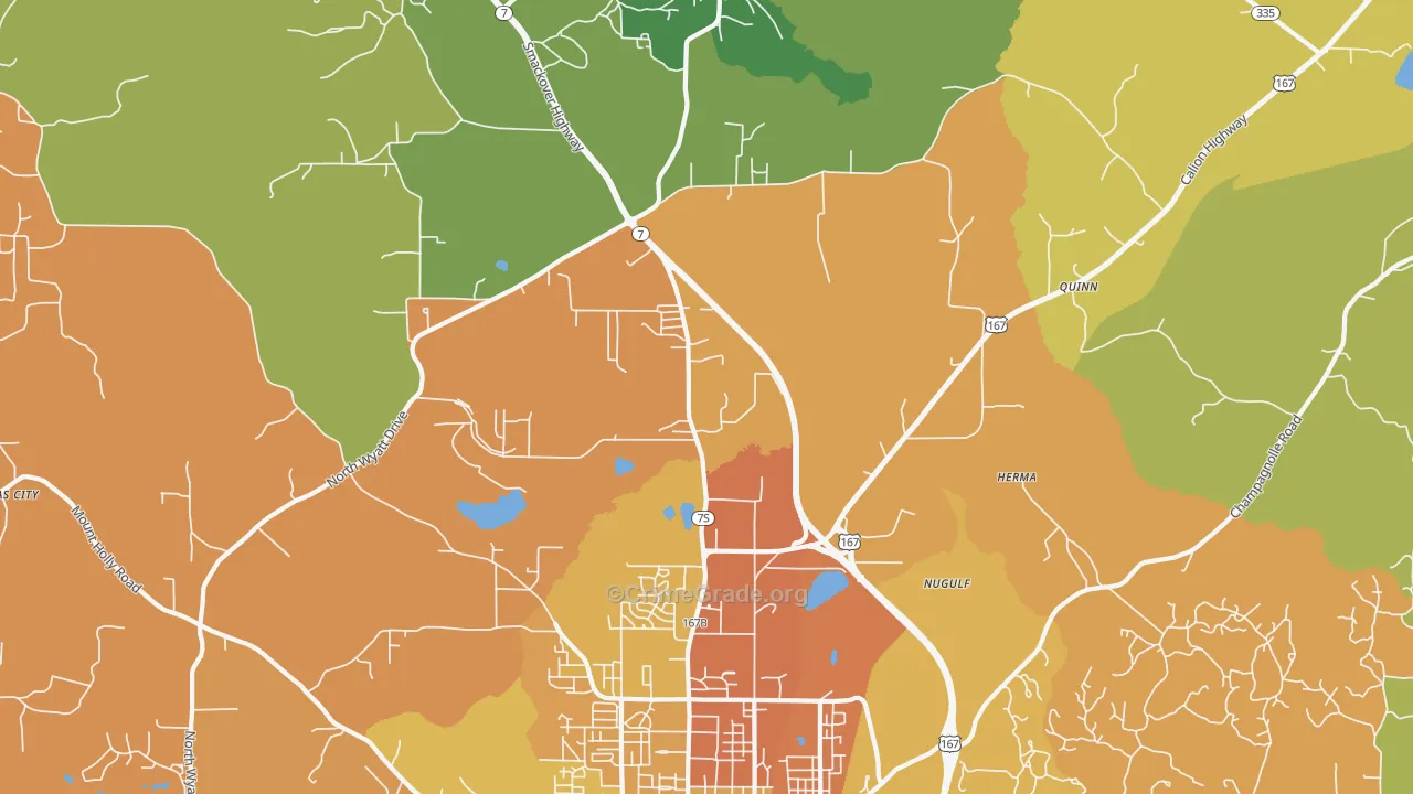 Quinn, AR Map of Murder Rates