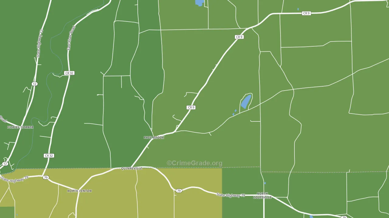 Quinneville, NY Map of Murder Rates