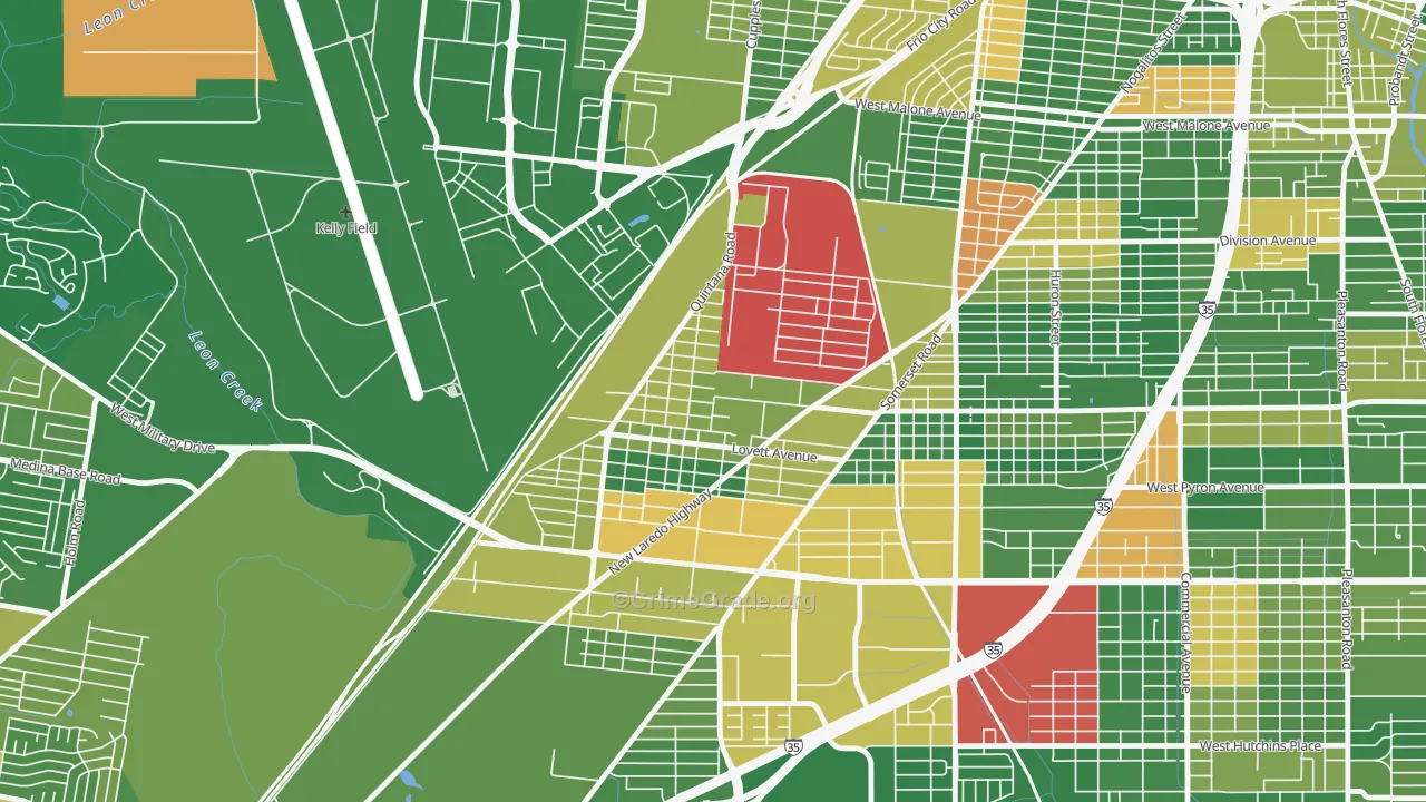 Quintana Community, San Antonio, TX Map of Murder Rates