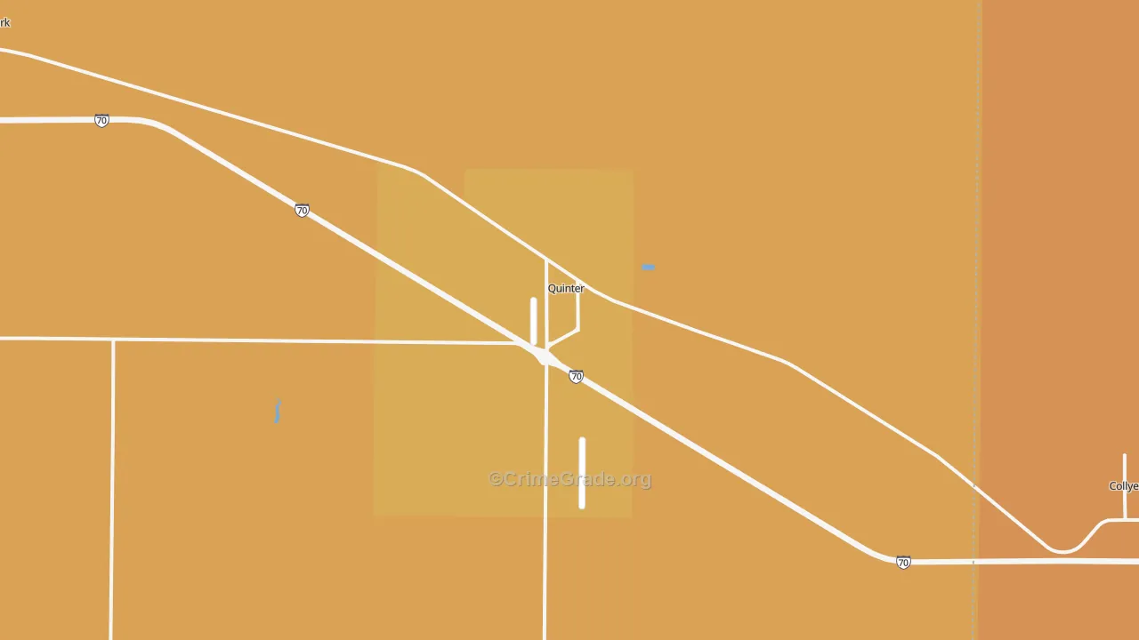 Quinter, KS Map of Murder Rates