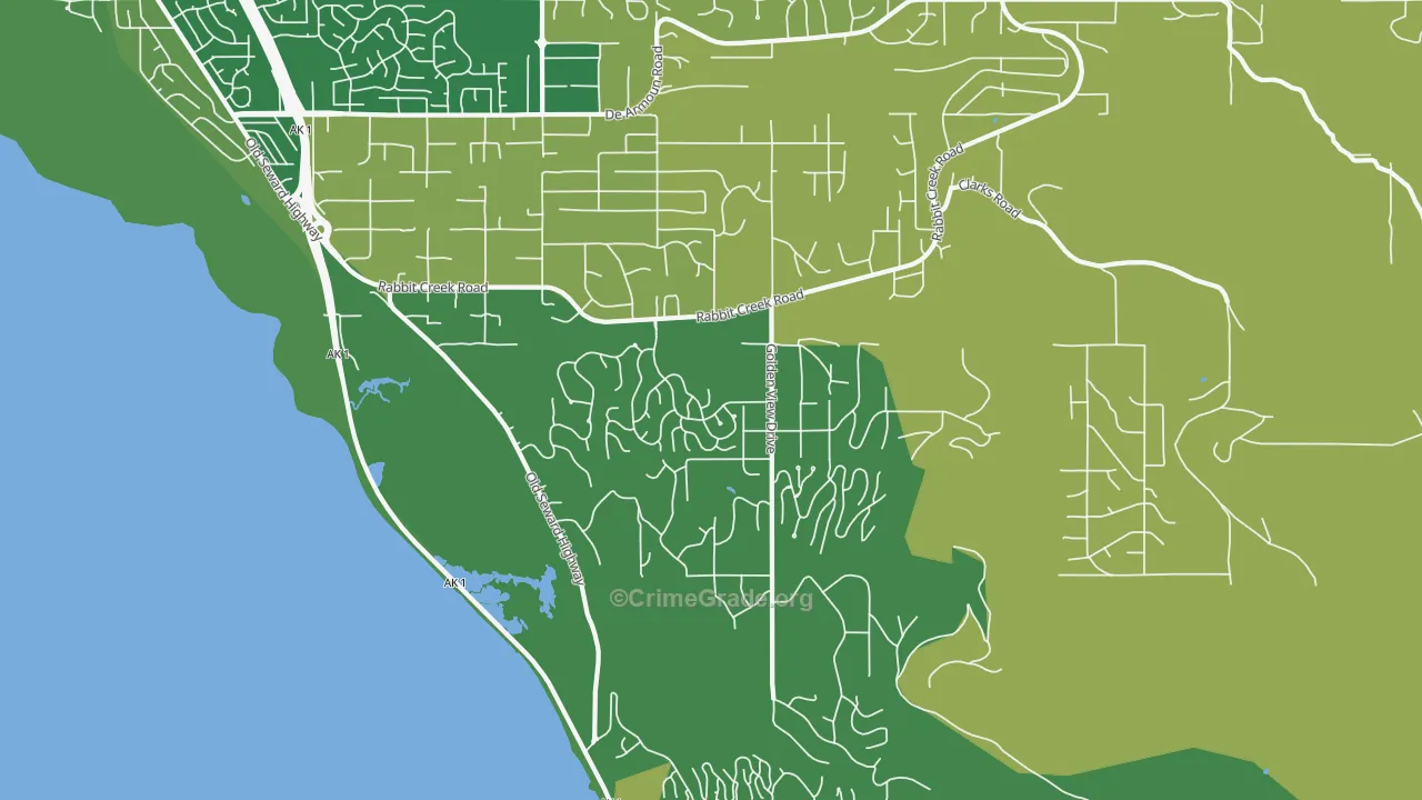 Rabbit Creek, Anchorage, AK Map of Murder Rates