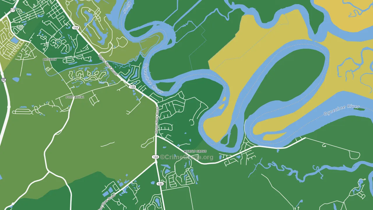 Rabbit Hill, GA Map of Murder Rates