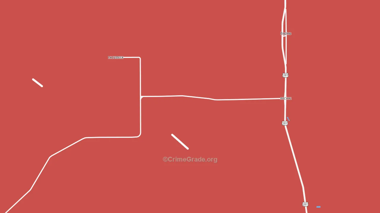 Rachal, TX Map of Murder Rates