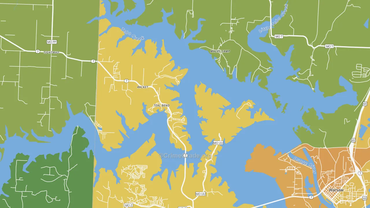 Racket, MO Map of Murder Rates
