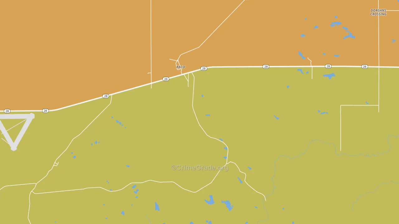 Raco, MI Map of Murder Rates