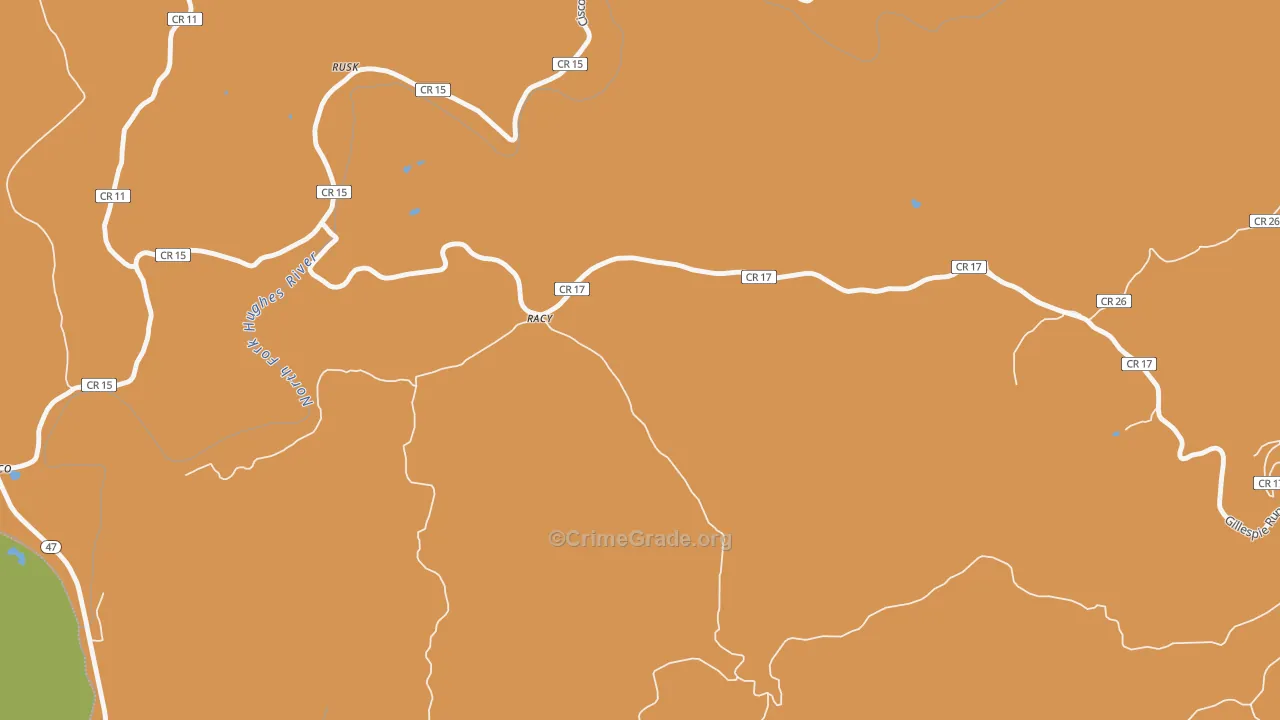 Racy, WV Map of Murder Rates