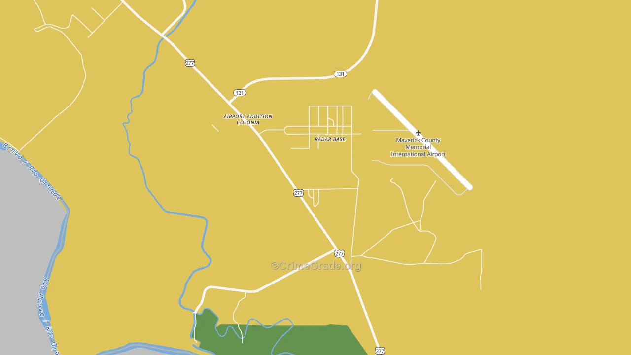 Radar Base, TX Map of Murder Rates