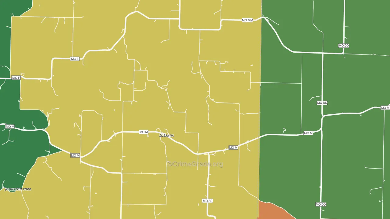 Rader, MO Map of Murder Rates