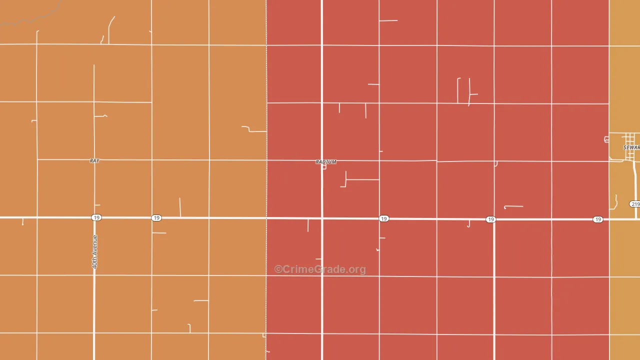 Radium, KS Map of Murder Rates