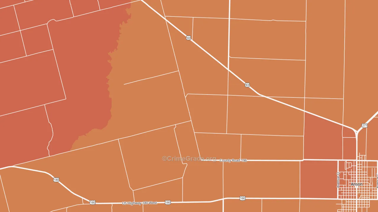 Radium, TX Map of Murder Rates