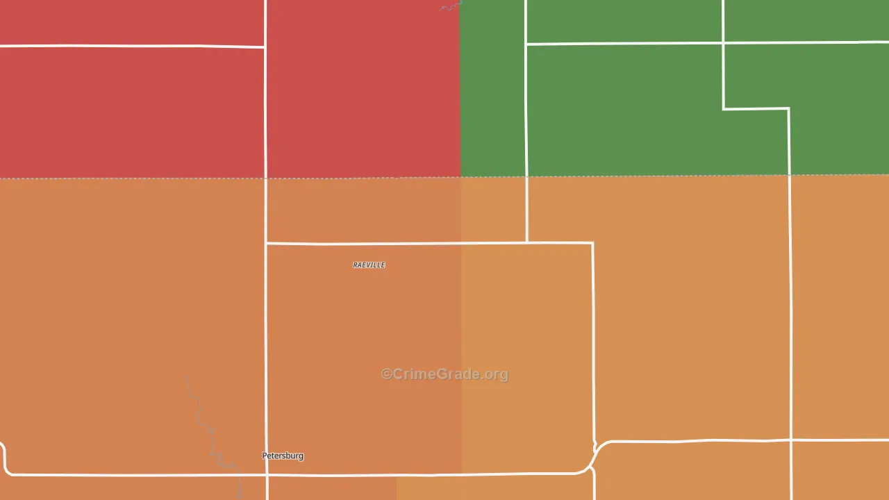 Raeville, NE Map of Murder Rates