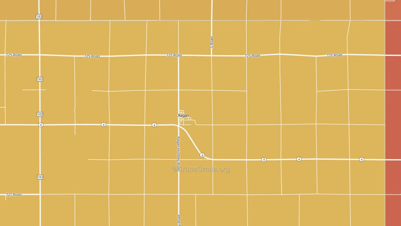 Ragan, NE Map of Murder Rates
