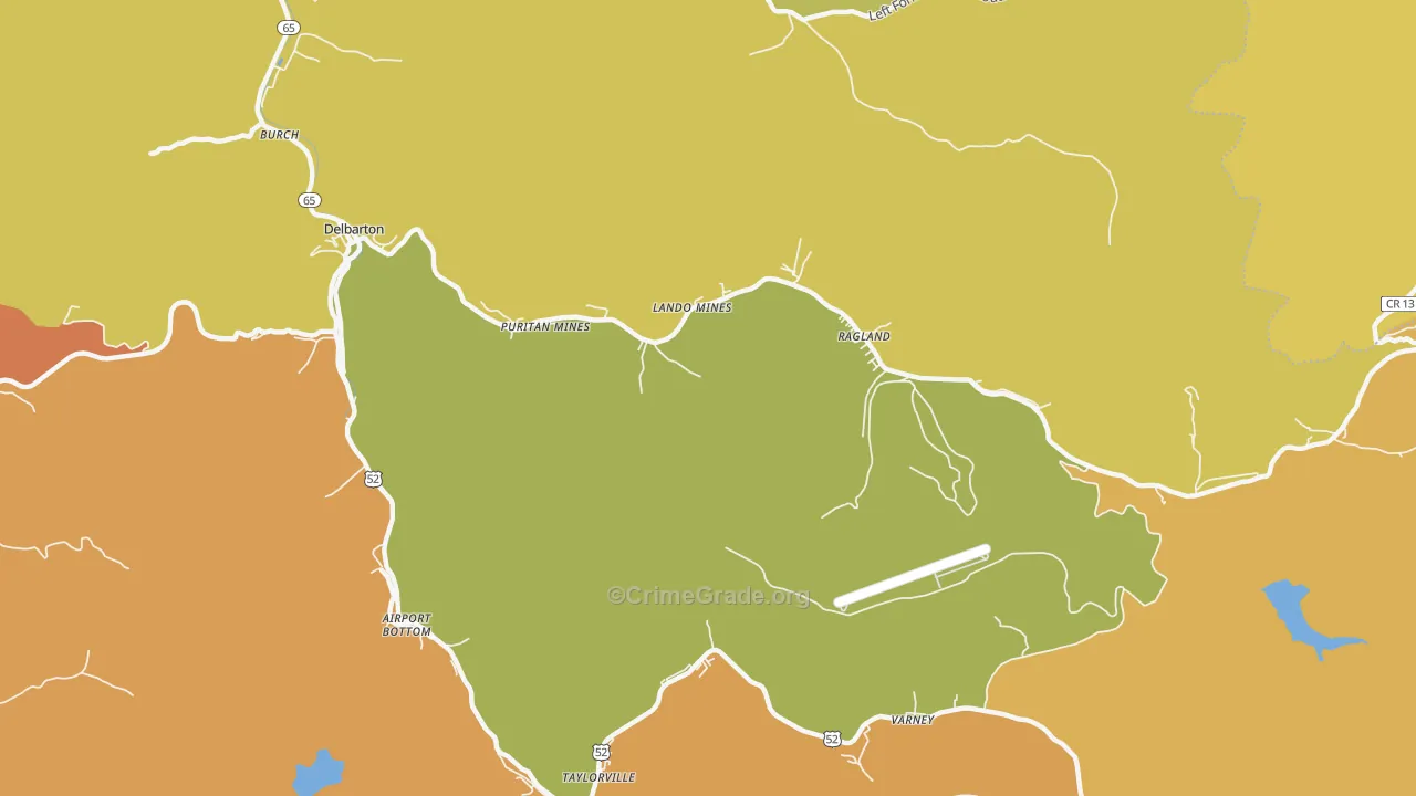 Ragland, WV Map of Murder Rates