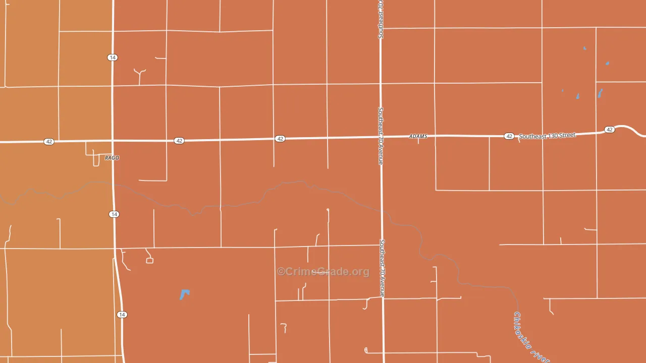 Rago, KS Map of Murder Rates