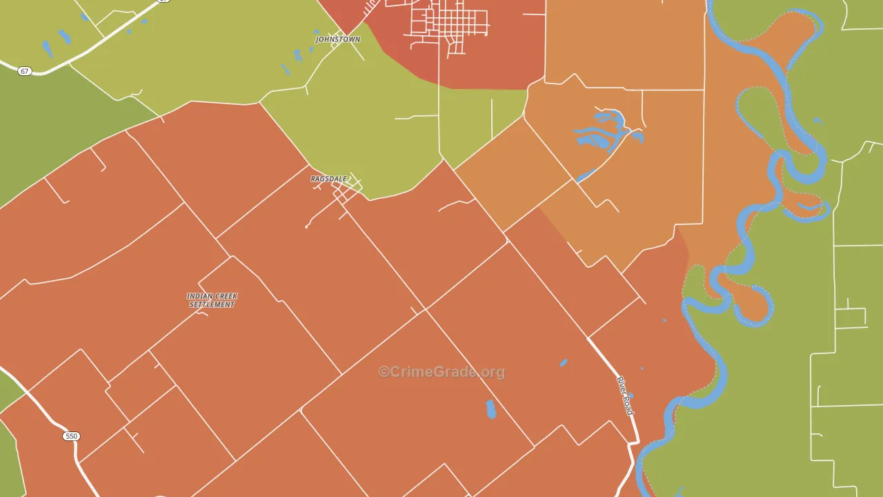 Ragsdale, IN Map of Murder Rates