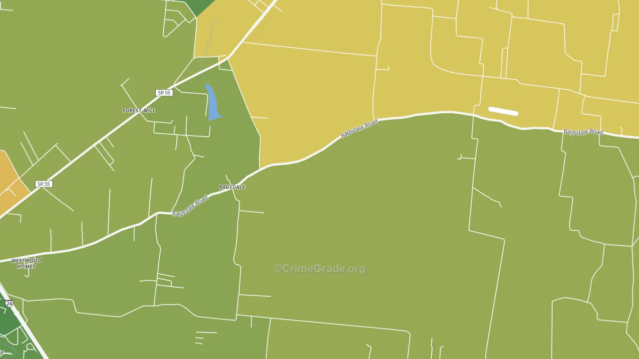 Ragsdale, TN Map of Murder Rates