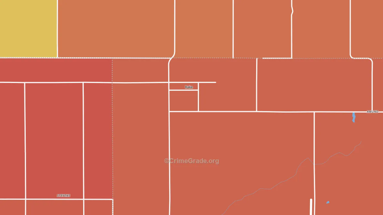 Rake, IA Map of Murder Rates
