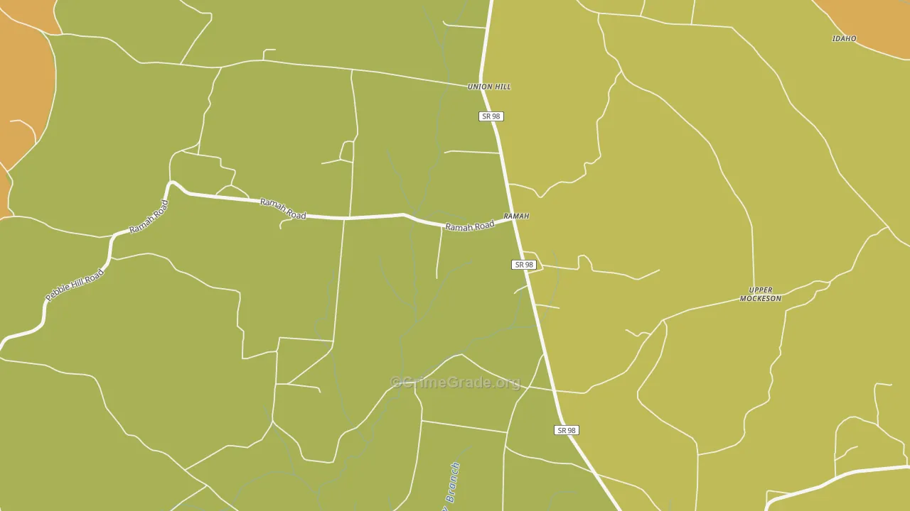 Ramah, TN Map of Murder Rates