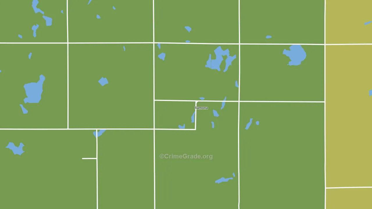 Ramona, SD Map of Murder Rates