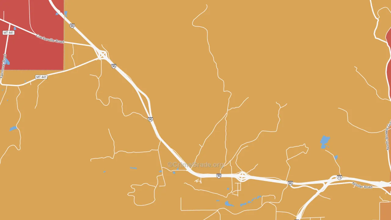 Ramsay, MT Map of Murder Rates