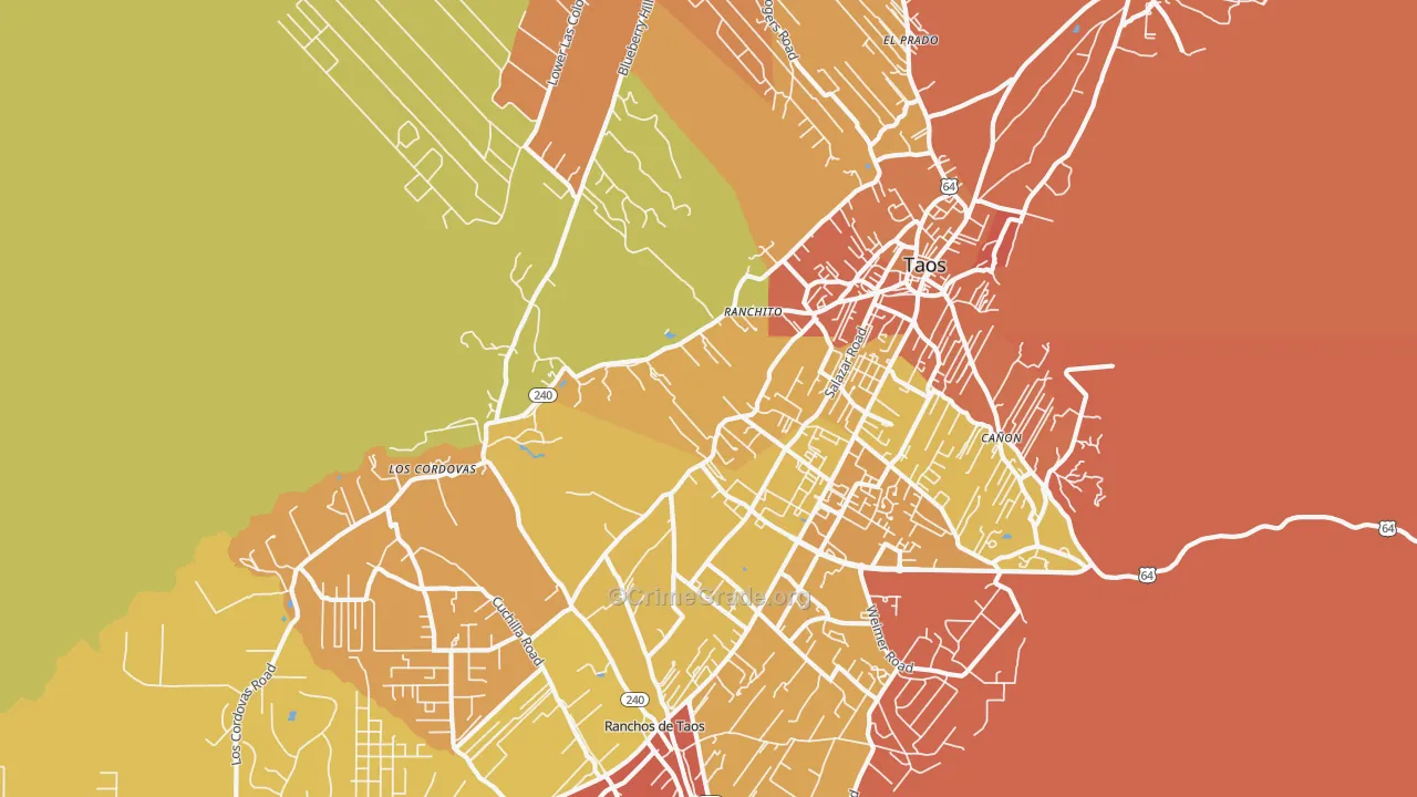 Ranchito, NM Map of Murder Rates
