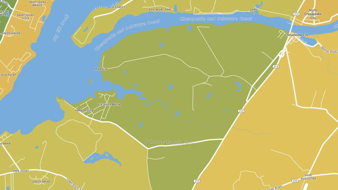 Randalia, MD Map of Murder Rates
