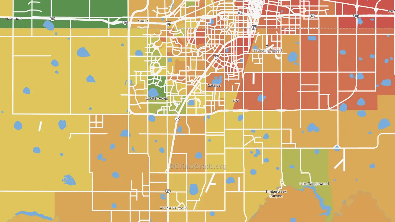 Randall County, TX Map of Murder Rates