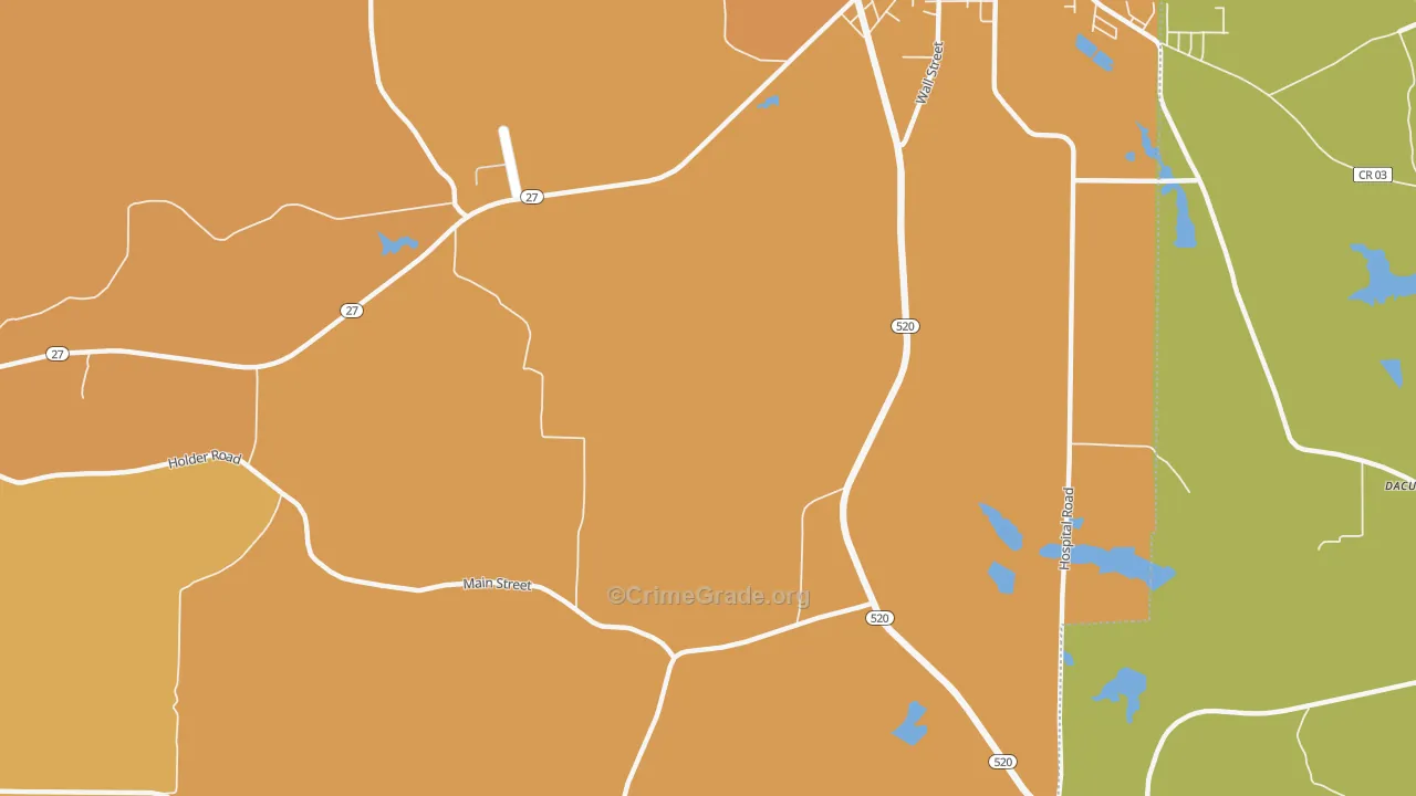 Randall, GA Map of Murder Rates