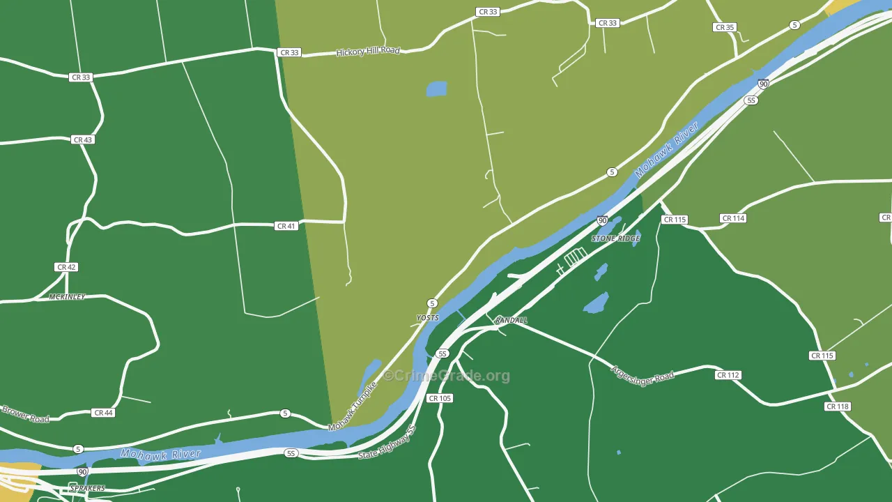 Randall, NY Map of Murder Rates
