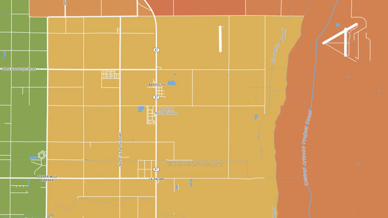 Randolph, AZ Map of Murder Rates
