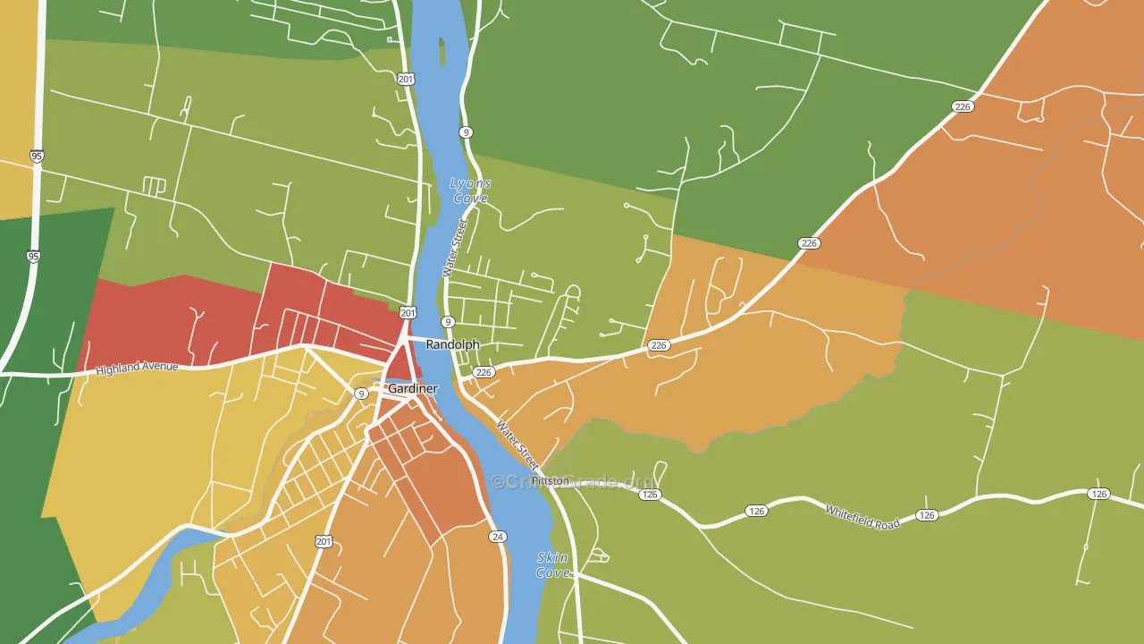 Randolph, ME Map of Murder Rates