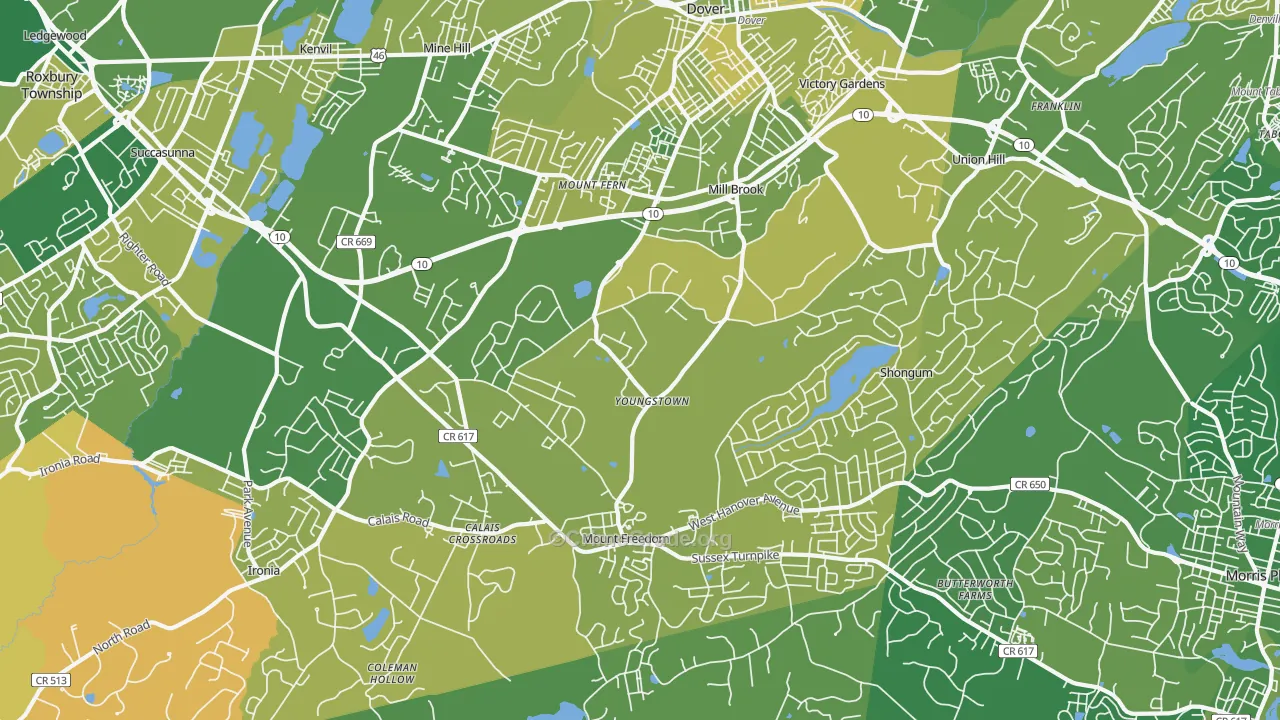 Randolph, NJ Map of Murder Rates