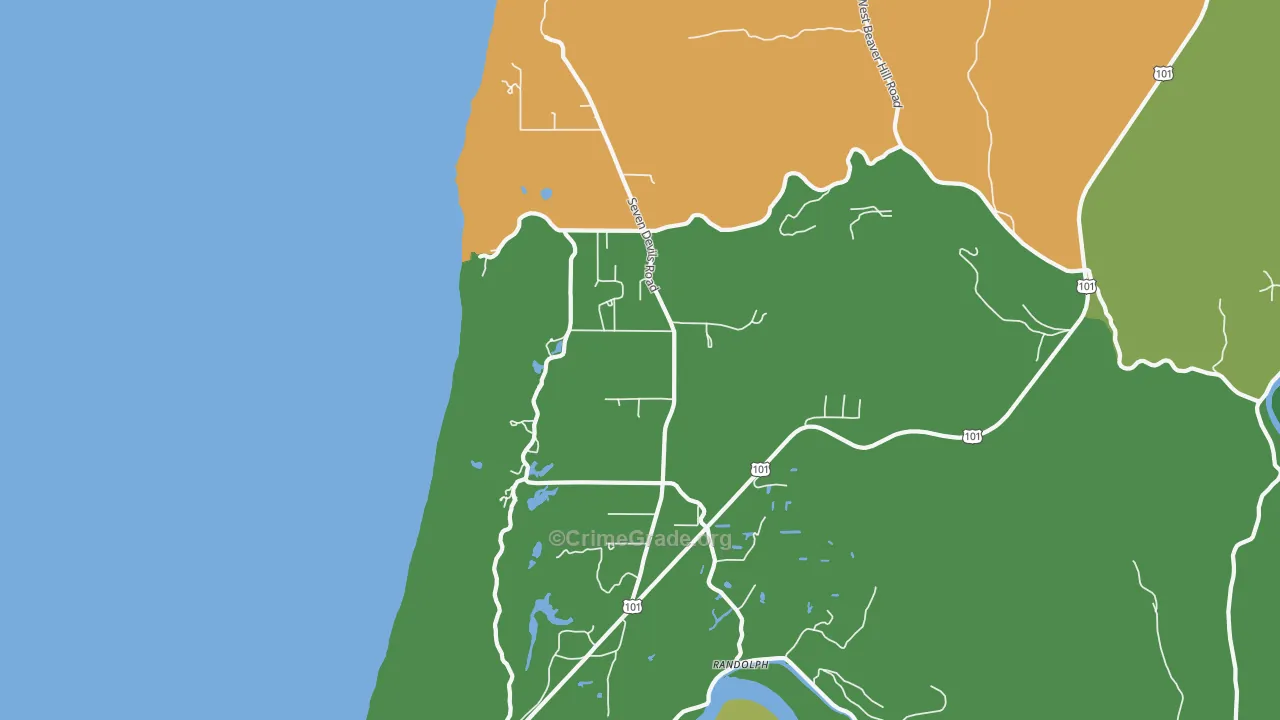 Randolph, OR Map of Murder Rates