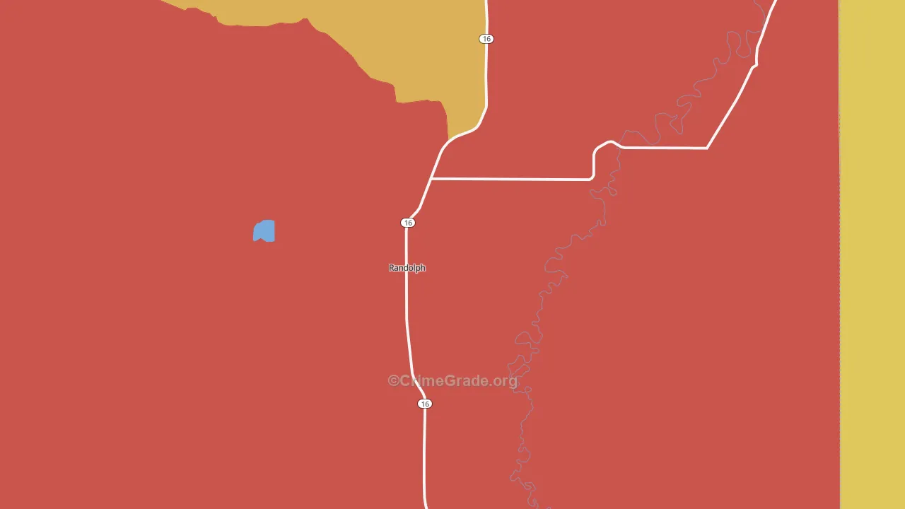 Randolph, UT Map of Murder Rates