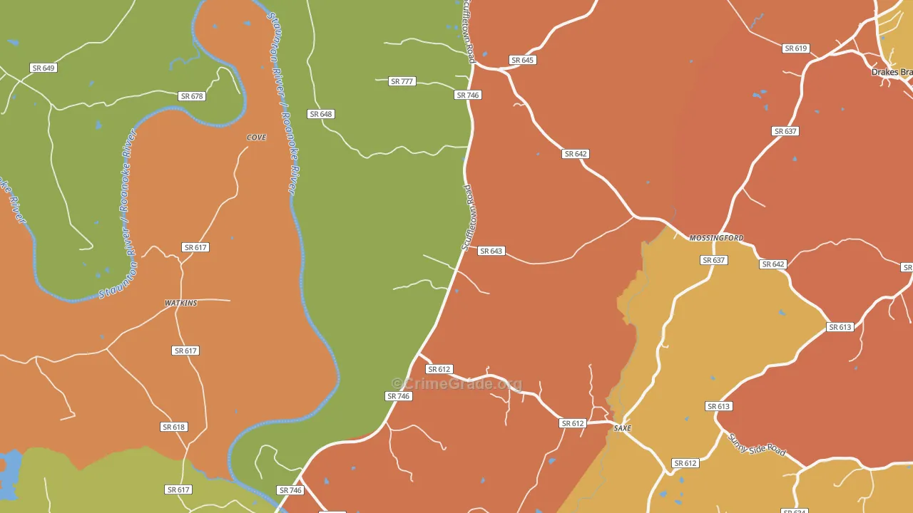 Randolph, VA Map of Murder Rates