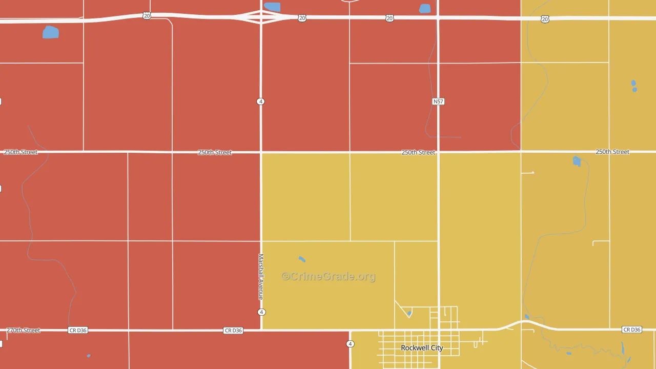 Rands, IA Map of Murder Rates