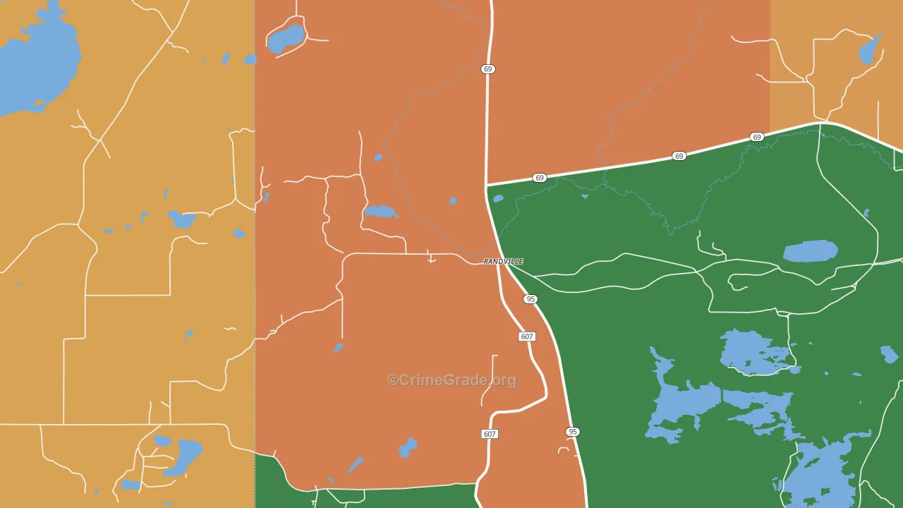 Randville, MI Map of Murder Rates