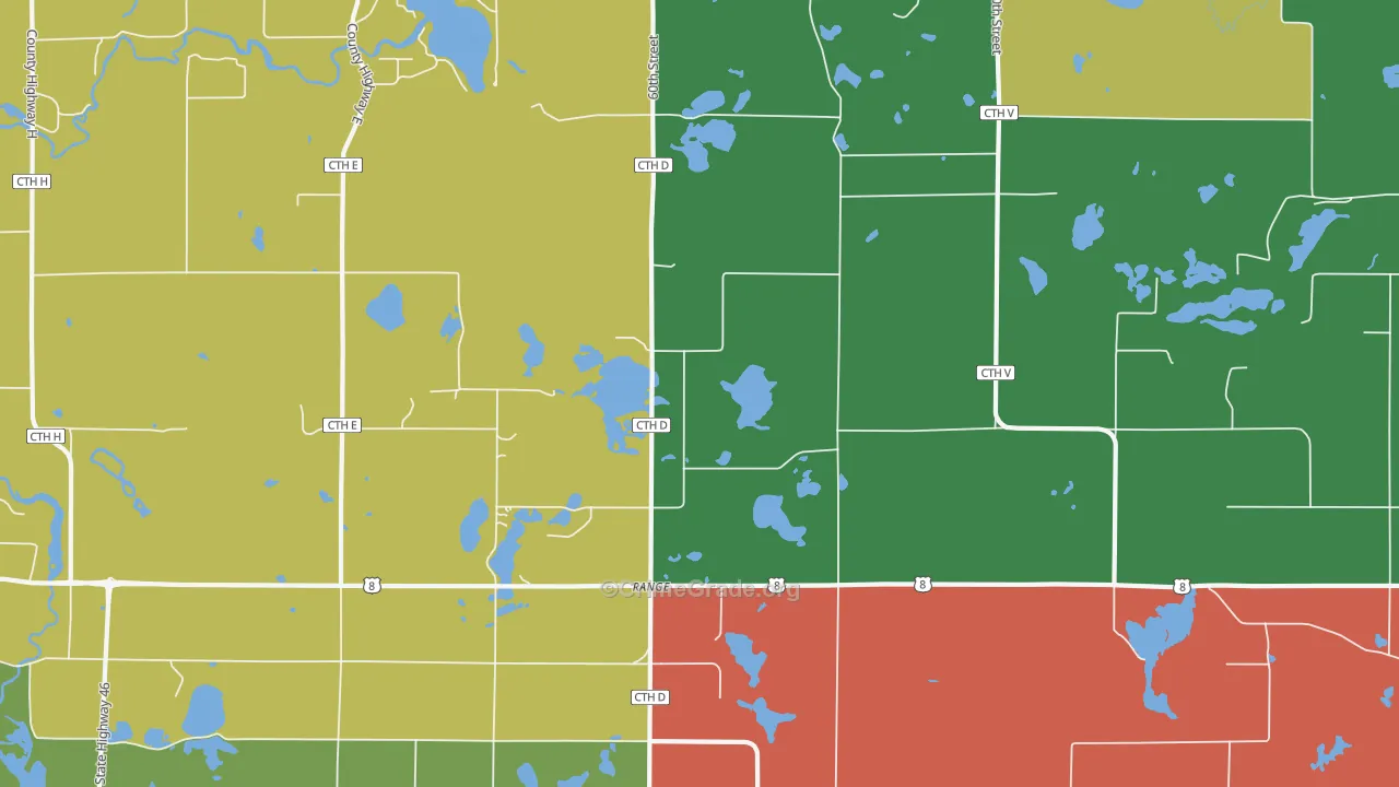 Range, WI Map of Murder Rates